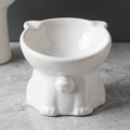 Ceramic Cute Black Drinking High Foot Cat Bowl Pet Supplies